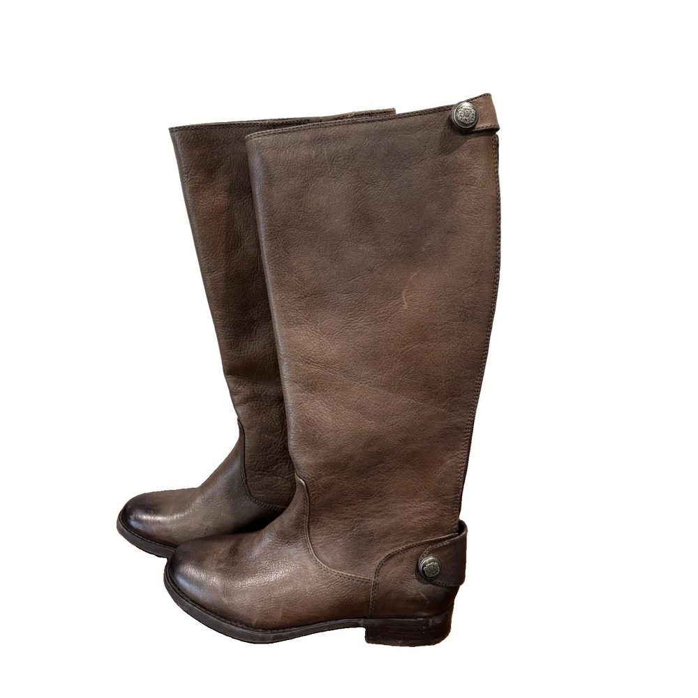 Arturo Chiang Boots Leather Brown Women 6 M Tall Zip